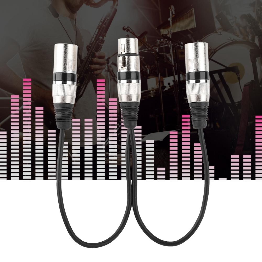 30 см XLR Female Jack to Dual Male Head Splitter Adapter o Удлинительный кабель для микрофона Canon Black