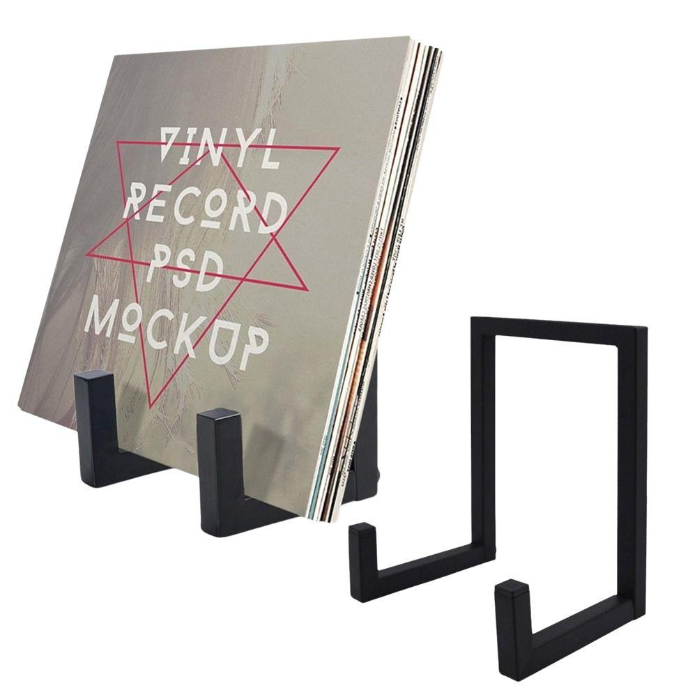 1 шт. Металлический держатель для виниловых пластинок, Универсальный настольный держатель для пластинок, Стойка для хранения компакт-дисков, Органайзер для домашнего декора