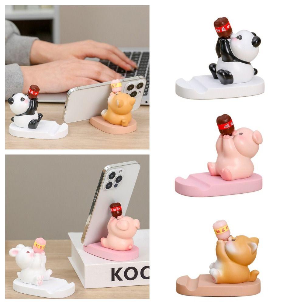 Смоляная кукла Милое животное Подставка для телефона Поддержка Милый кронштейн для телефона Мультяшный держатель для мобильного телефона Студент