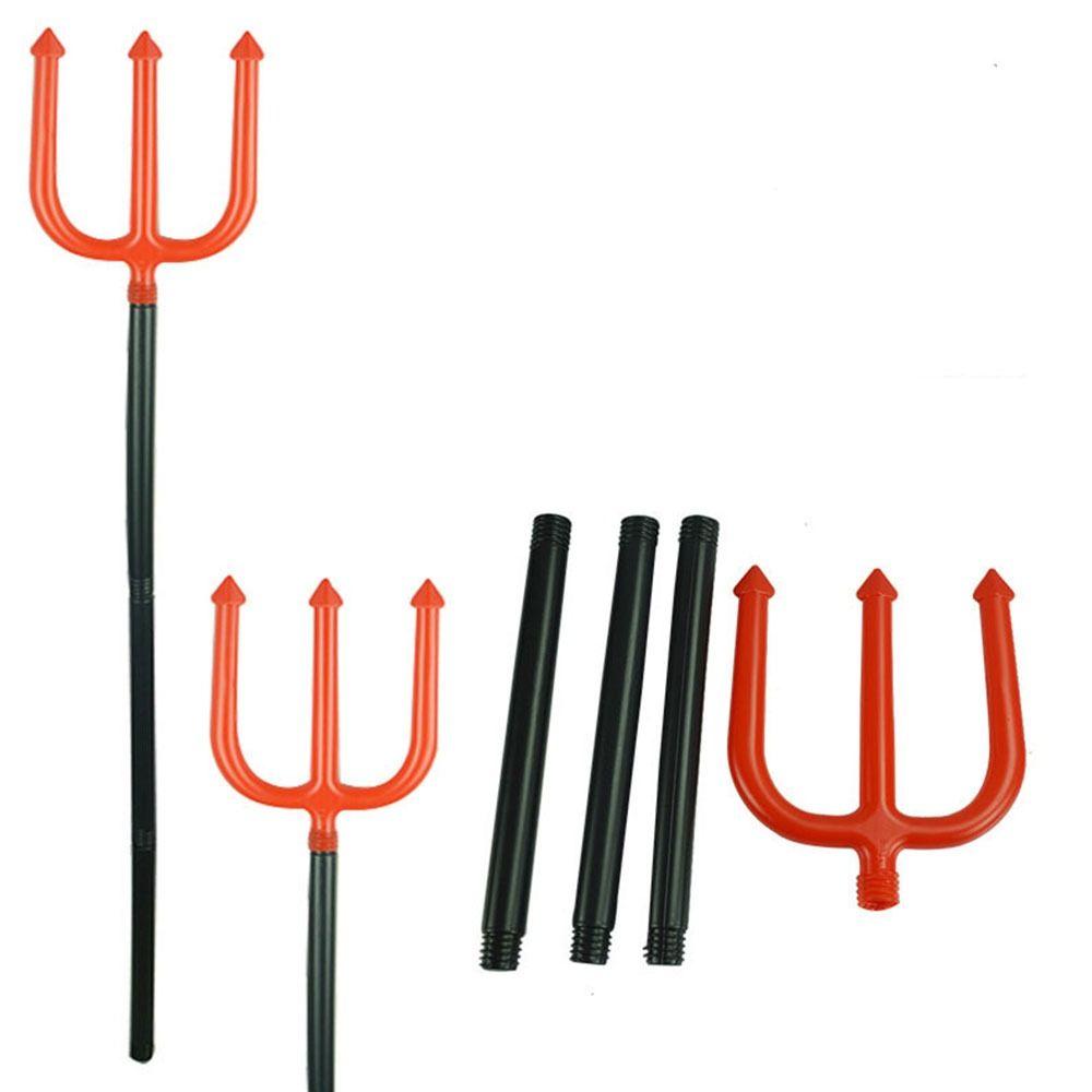 Birthday Gifts Red Fork Devil Props Cosplay Accessory Trigeminal Sickle Toy Simulation Trigeminal