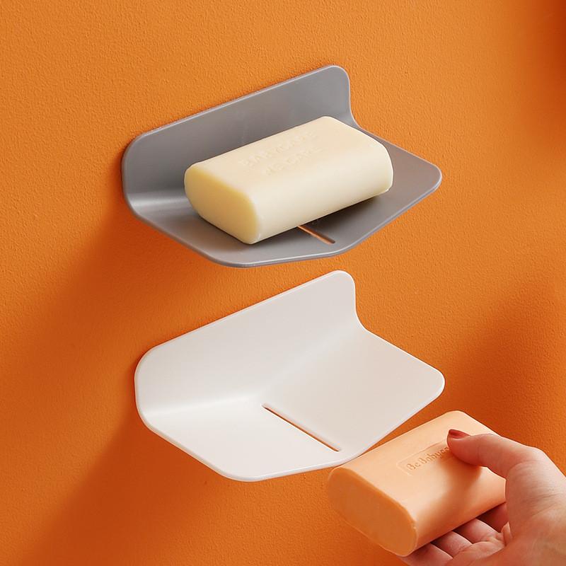 V Style Soap Shelf Wall Hanging With Water Draining Feature For Home Bathroom Use