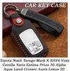 Car Key Case Cover for Toyota Noah Tarago Mark X RAV4 Voxy Corolla Yaris Estima Prius 30 Alpha Aqua Land Cruiser Auris Lexus 20