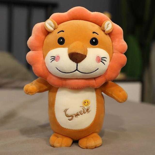 Cartoon Cute Plush Lion Toys Soft Lovely Forest Animal Plush Doll Stuffed Sleep Pillow Kids Baby Kawaii Christmas Gift for Girl