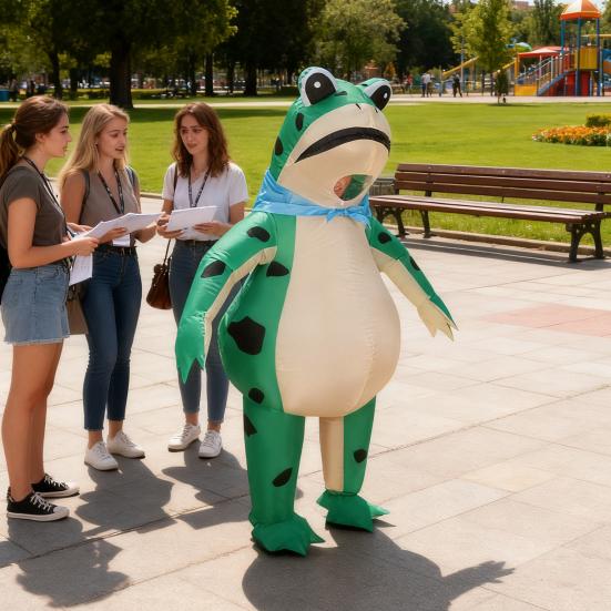 Надувной костюм лягушки для взрослых детей, смешной надувной костюм лягушки с воздушным насосом, костюм-комбинезон лягушки для вечеринки на Хэллоуин