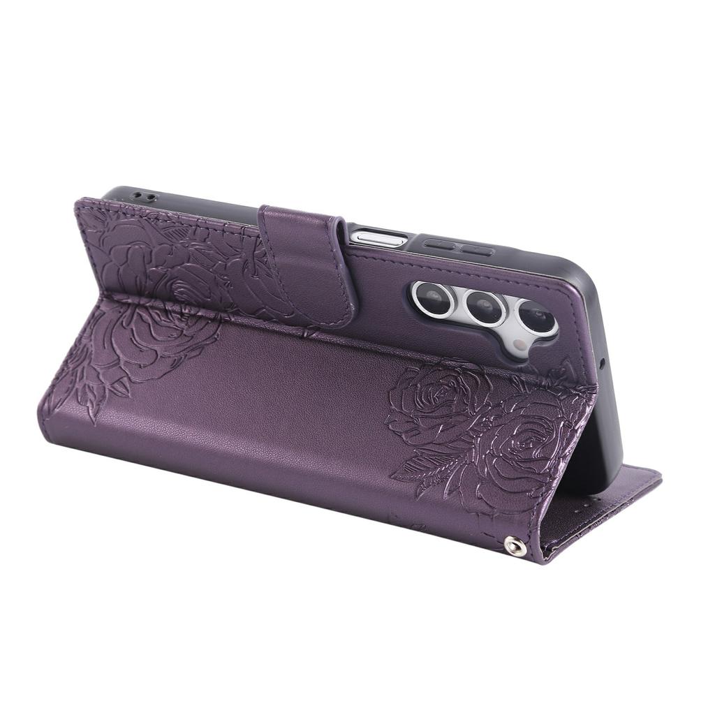 Чехол для Samsung Galaxy A14 4G/5G, кошелек из искусственной кожи с розовым цветком, чехол для телефона с 3 отделениями для карт