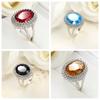 New Women's Engagement Ring 4 Colors Artificial Zircon Copper Zircon Exquisite Fashion Trendy Wedding Party Zircon
