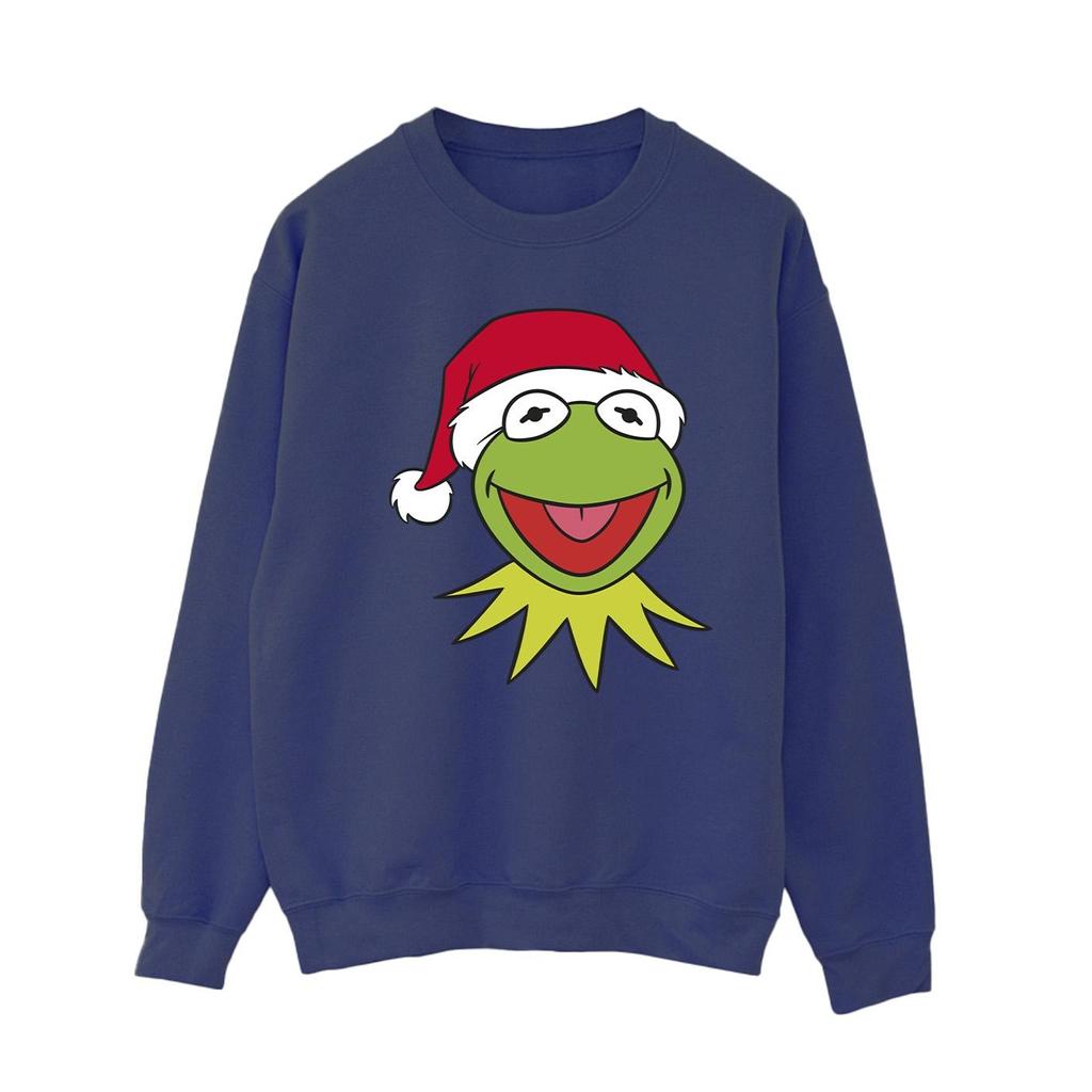 Disney Womens/Ladies Muppets Kermit Christmas Head Sweatshirt