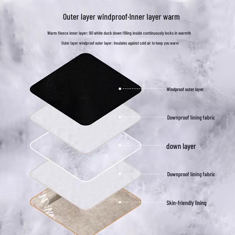 Langsha Women's Extra Thick White Duck Down Thermal Pants