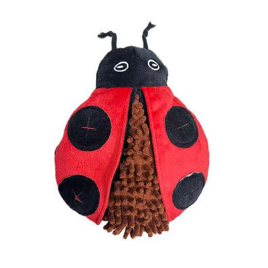 Dog Treat Dispenser Toy Interactive Plush Squeaky Turtle Ladybug Dog Chew Toy Treat Hiding Snuffle Puzzle Toy for Dogs Teething Mental