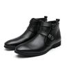 Модные универсальные мужские ботильоны Elegantes, формальные деловые офисные мужские туфли, классические мужские ботинки челси, кожаные туфли с боковой молнией