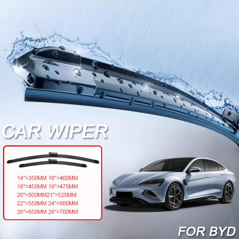 2 шт. Автомобильные лезвия стеклоочистителя Стеклоочиститель Для BYD ATTO YUAN PLUS CHAZOR KING DOLPHIN HAN SEAGULL MINI SEAL SEALION 7 SHARK SONG