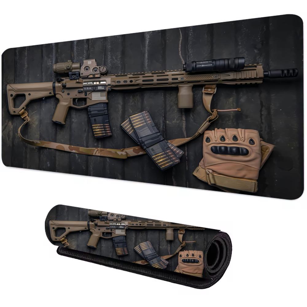 Firearms Mouse Pad Large Computer Office Game Table Mats XXL Rubber Antislip Gaming Keyboard Mousepads Long Desk Pads