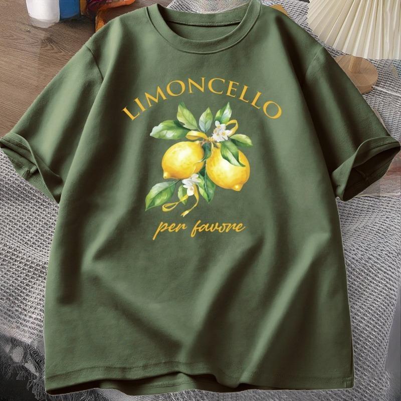 Летняя футболка Limon Унисекс Женская Футболка с принтом Limonchllo Повседневная Хлопковая Футболка с коротким рукавом Харадзюку Графические Футболки Одежда