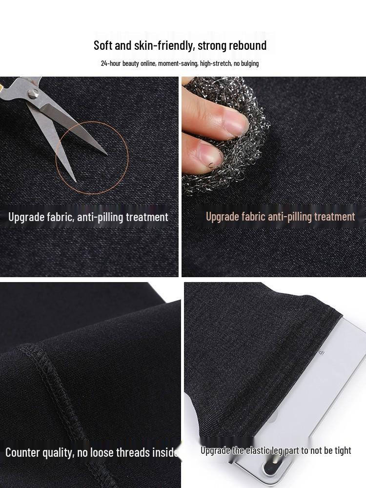 Джинсовые леггинсы большого размера с флисовой подкладкой и высокой талией для женщин - Весна/Осень Стройнящие Эластичные Скинни Брюки