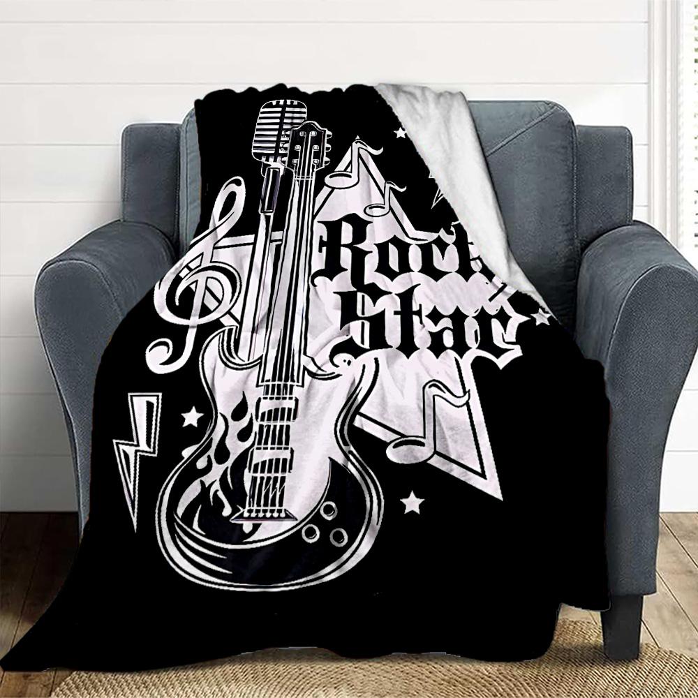 Rock Star Flannel Blanket Throw Blanket Soft Warm Sofa Bed Camping Car home Decor Unique Christmas Gift C930125