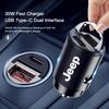 Автомобильное скрытое быстрое зарядное устройство USB Type-C Преобразователь Штекер Аксессуары Для Jeep Grand Cherokee Patriot Liberty Wrangler JK Gladiator Compas