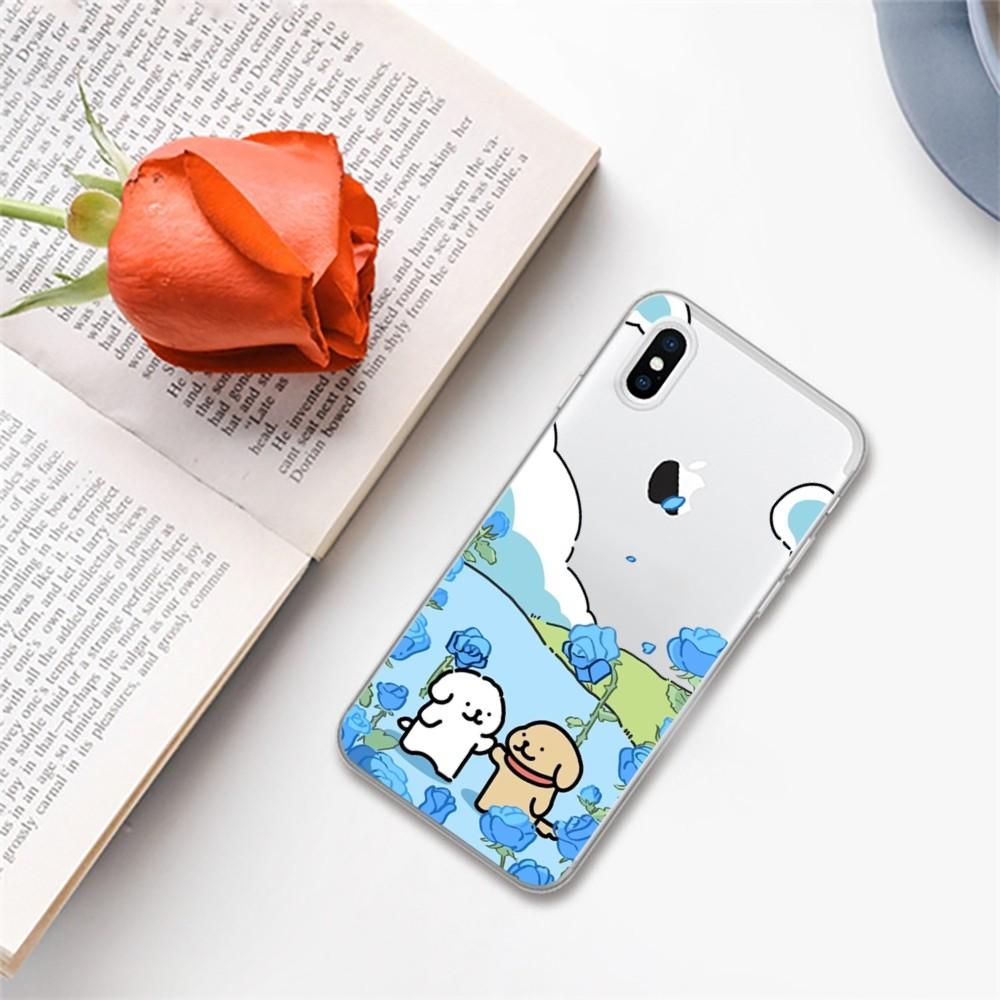 Мультяшный Чехол для Телефона с Рисунком Собаки Для iPhone 14 13 12 11 Pro Max XS X XR SE 2020 6 7 8 Plus Mini Защитный Чехол