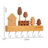Крючок для ключей из цельного дерева, креативный настенный органайзер для ключей в прихожую без перфоратора