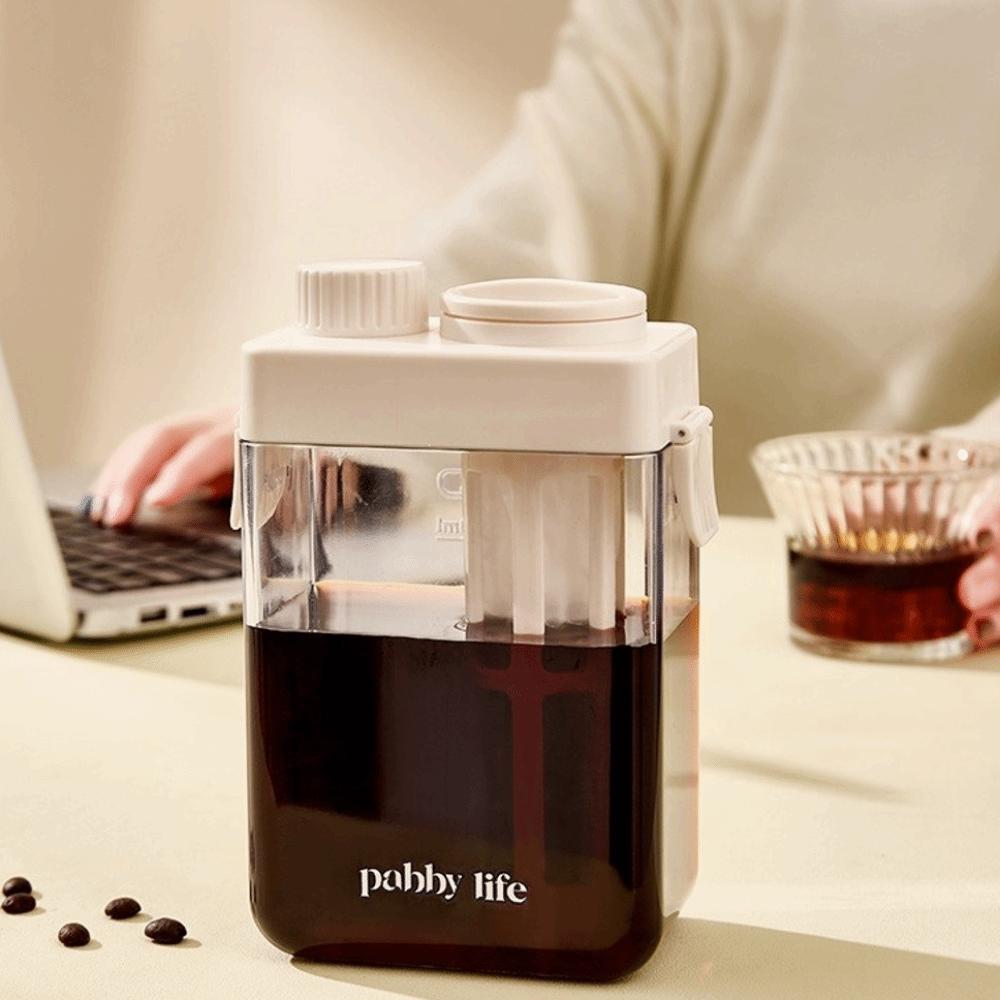 Double Silicone Seal Cold Brew Coffee Maker PP ABS AS Brewing Coffee Carafe  Office Coffee