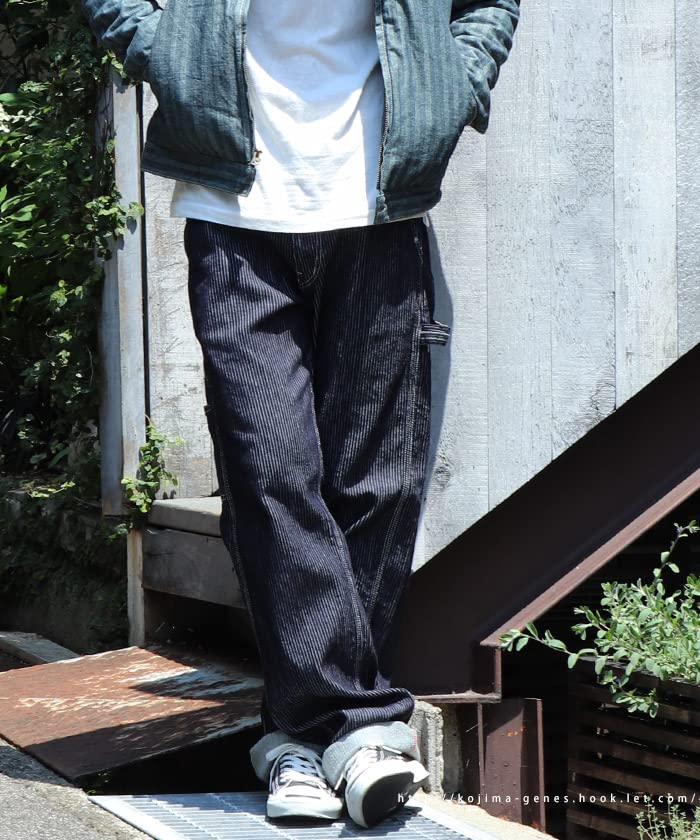 Kojima Jeans Вельветовые брюки маляра, размер 38, мужские, индиго,