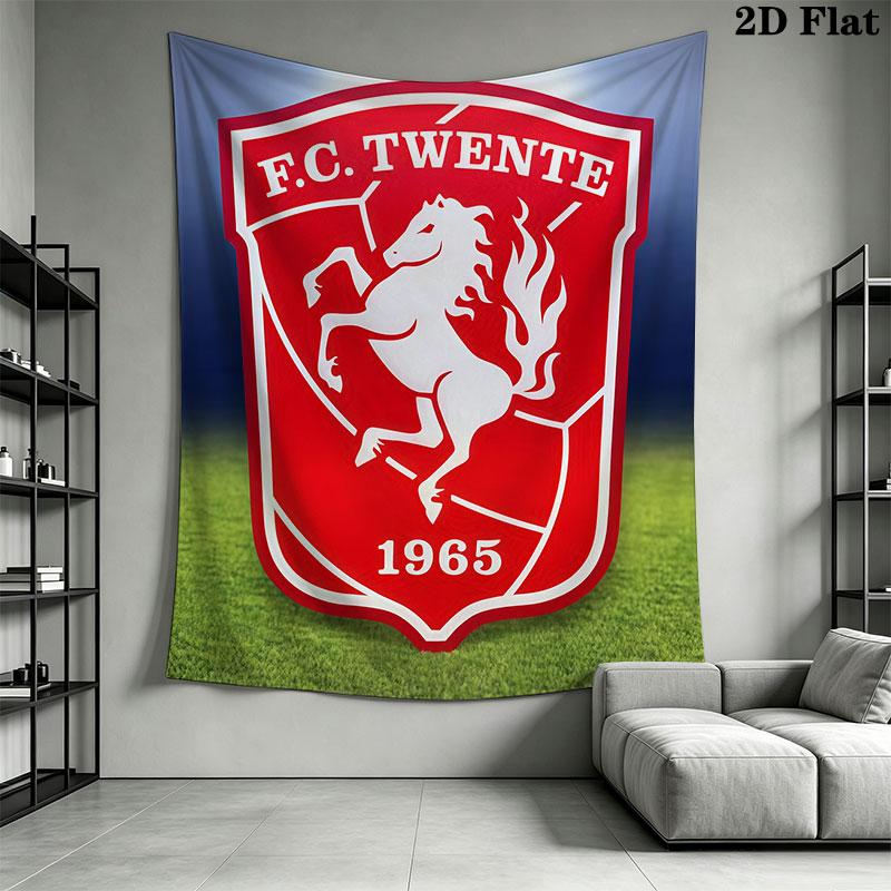 F.C. Twente Wall Hanging Printed Fabric Blanket Decorative Tapestries for Bedroom Living Room Home Decor