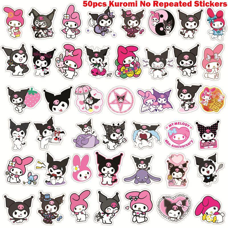 50 шт. Милые наклейки Kuromi Коллекция Водонепроницаемые ПВХ Наклейки Для DIY Декора Приключения