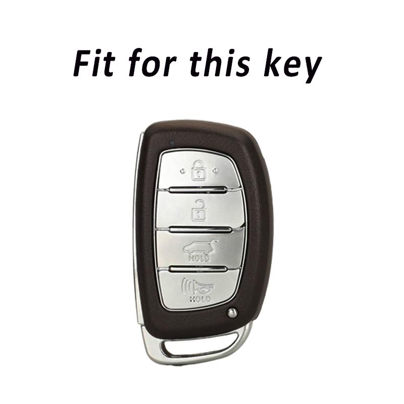 For Hyundai Creta Ix35 Ix45 I10 I30 I40 Tucson Santa Fe Rena Sonata Elantra 4Buttons TPU Car Smart Key Case Cover Accessories