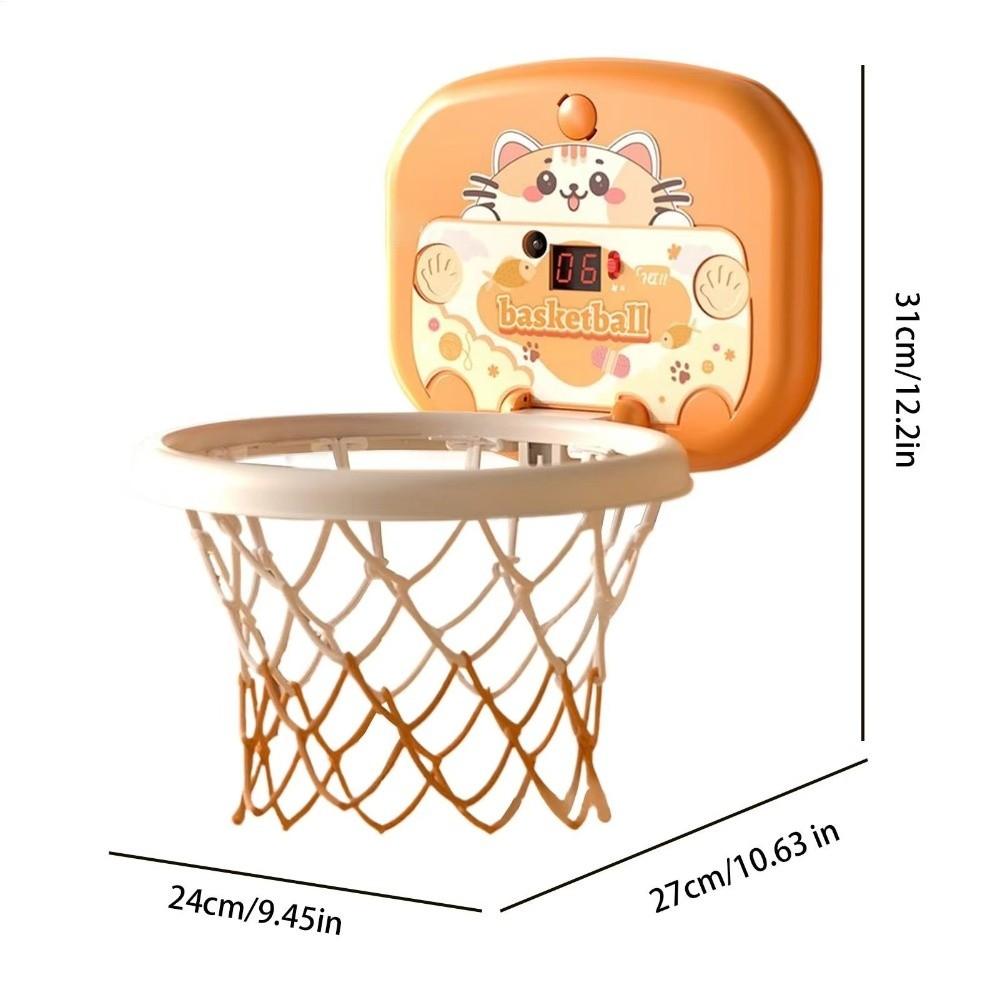 Cartoon Animal Baby Basketball Toy Set Scorable Scoreboard Mini Basketball Hoop  School Environment