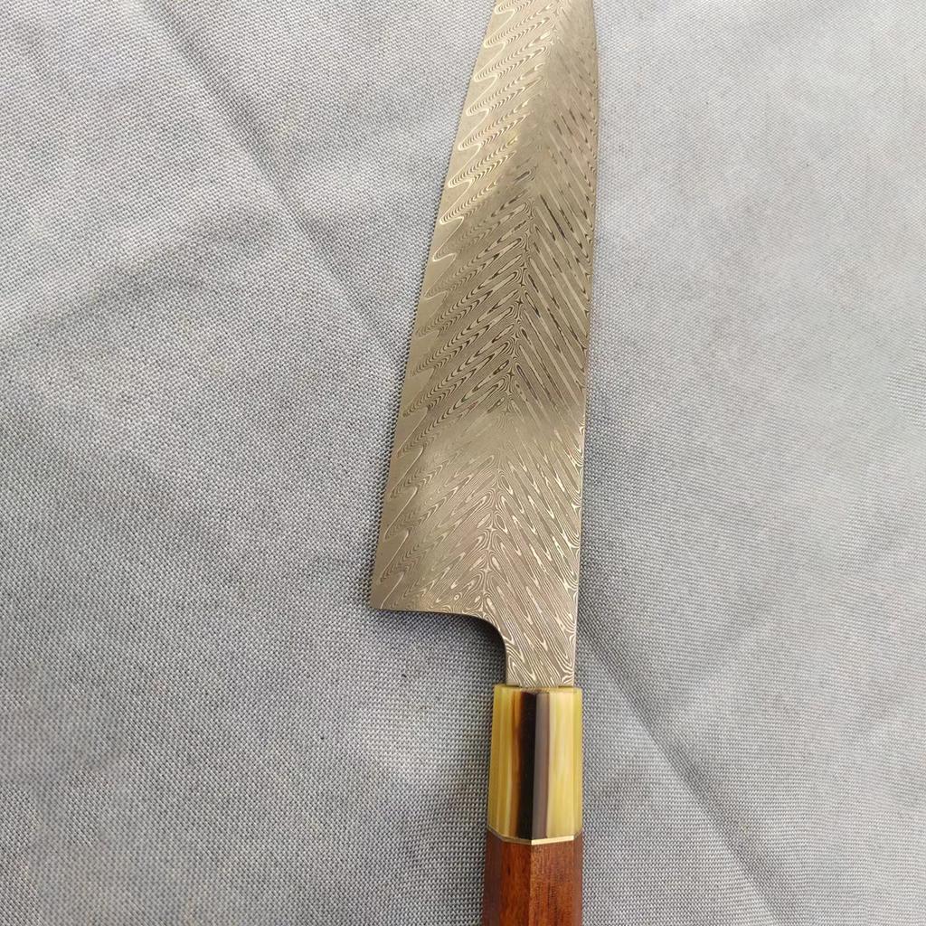 Нож шеф-повара Топор Нож для сашими Нарезка Тынны Суши Ветчина Лезвие из дамасской стали 10Cr15CoMoV Деревянная рукоять Кухонные ножи Инструменты для приготовления пищи