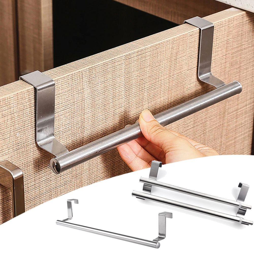 Extendable Storage Shelf Storage Rack Door Hook Cabinets Stainless Steel Towels Holder