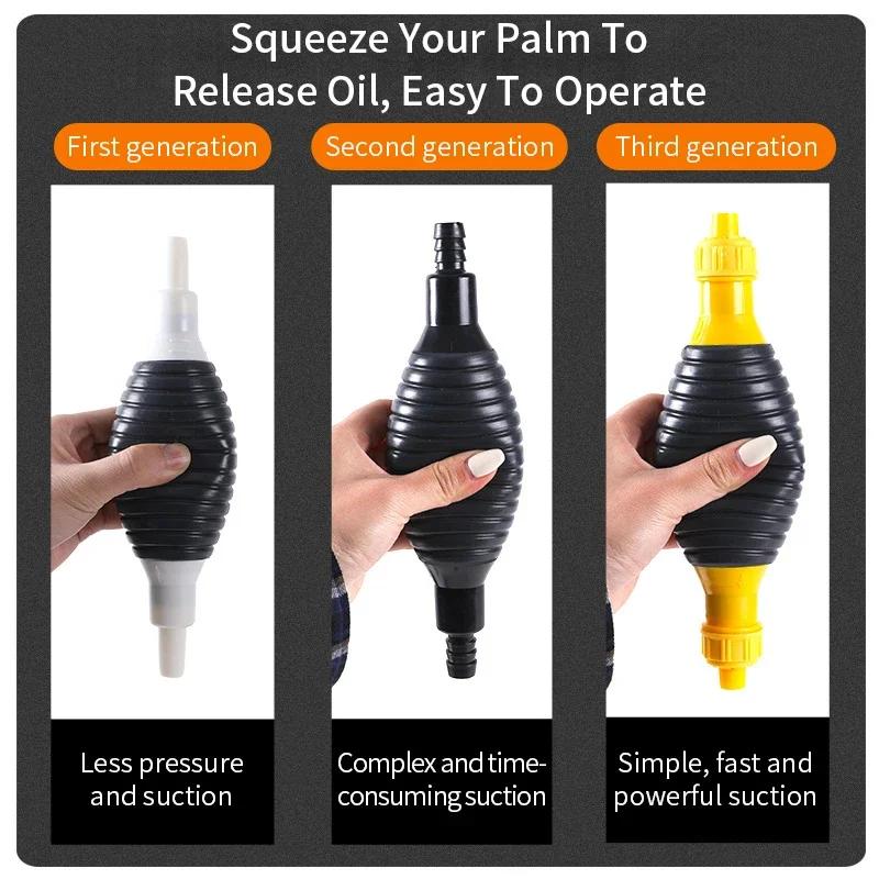Портативный ручной топливный насос, насос для всасывания масла в топливный бак автомобиля, ручной насос для бензина и дизельного топлива, сифонного типа, экономия бензина