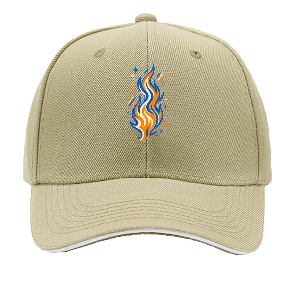 Urban Neon Flame Outline Graphic Sandwich Baseball Cap Sun Cap Outdoor Workouts Hat