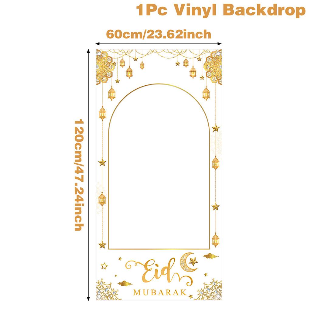 Рамка для фотобудки Ид Мубарак Фон Рамадан Декор для дома 2025 Рамадан Карим Исламская Мусульманская Вечеринка Подарки Ид аль-Адха