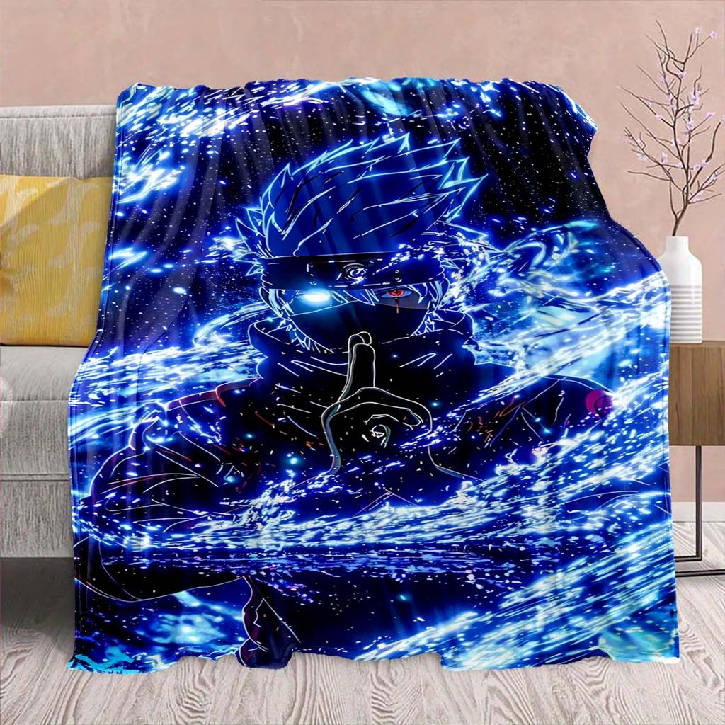 Naruto Anime Flannel Blanket - Soft Warm Perfect for Sofa, Bedding Camping Travel Office Home Decor