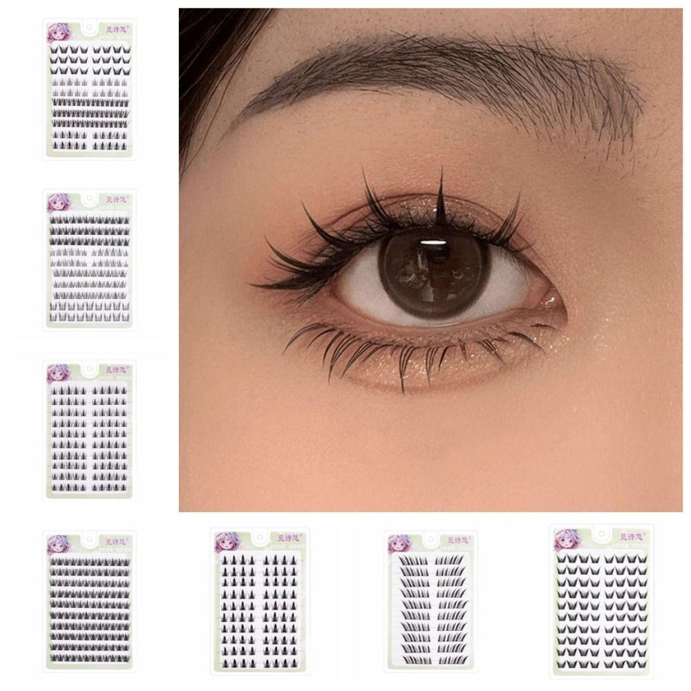 5D Самоклеящиеся Накладные Ресницы Мягкие Сегментированные Пучки Ресниц Без Клея Накладные Ресницы Макияж