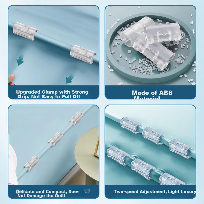 Jiebishi Bed Sheet Fixer, Needleless Home Bed Cover Clip, Non-Slip Clip, Corner Angler, Quilt And Bedspread Anti-Slip Device
