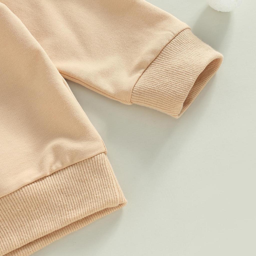 Thorn Tree Infant Baby Boys Clothes Hooded Solid Sweatshirt Top Pocket Elastic Waist Pants 2Pcs Outfits Fall Winter Outfits