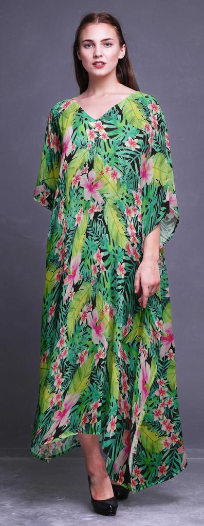 Bimba Ladies Plus SizeA KaftanA Summer Wear Beach Coverup Kimono Caftan