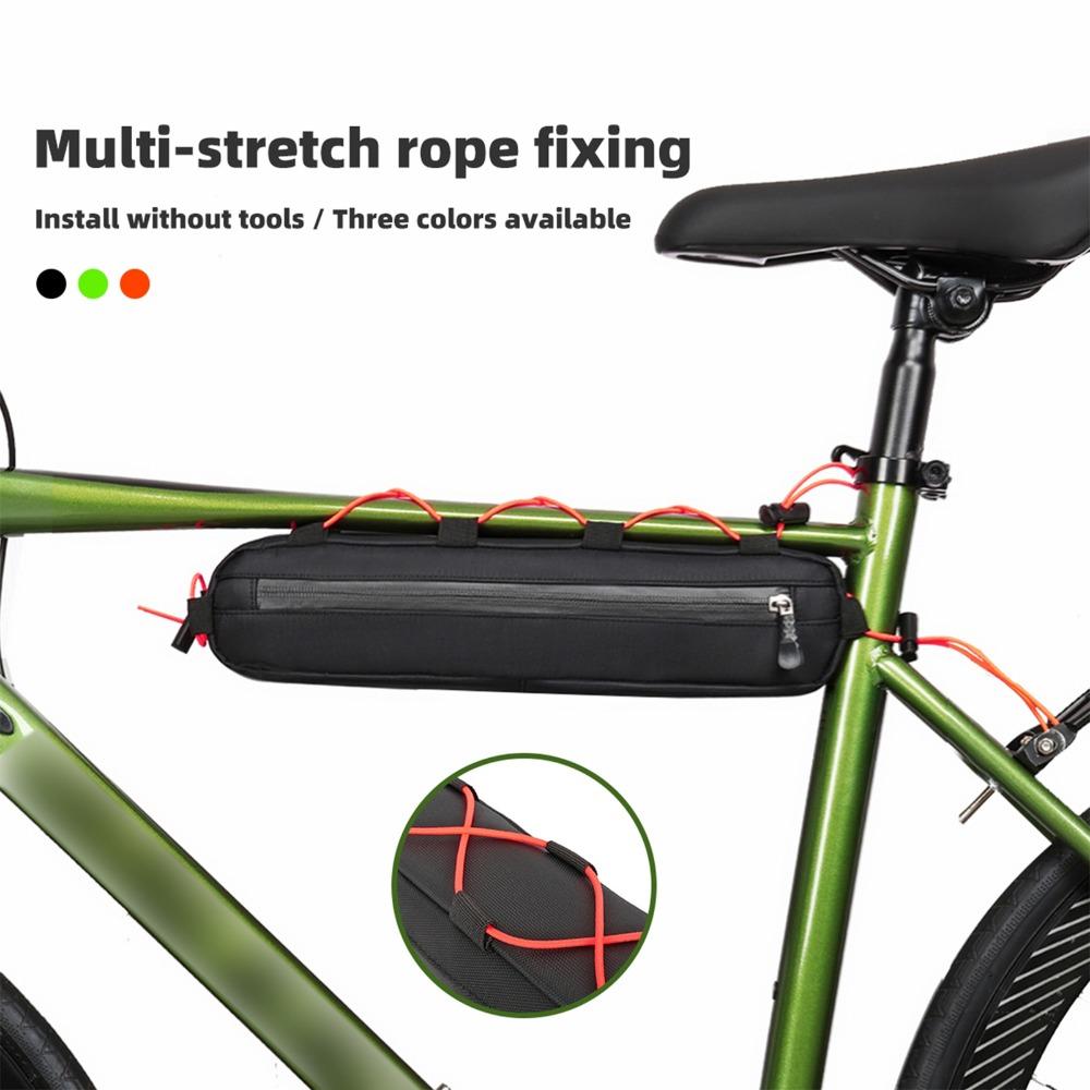 Large Capacity Bicycle Frame Bag Nylon Bike Storage Bag Durable Bike Under Tube Bag Daily Riding