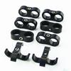 8x Car SUV Black AN-10 19mm Braided Hose Separator Clamp Fitting Adapter Bracket