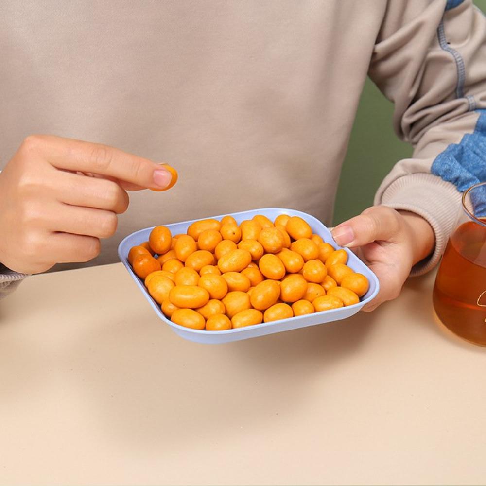 Обеденная тарелка из пшеничной соломы в скандинавском стиле, блюдо из костей, квадратное блюдо для вертела, блюдо из костей, маленькая тарелка для торта и фруктов