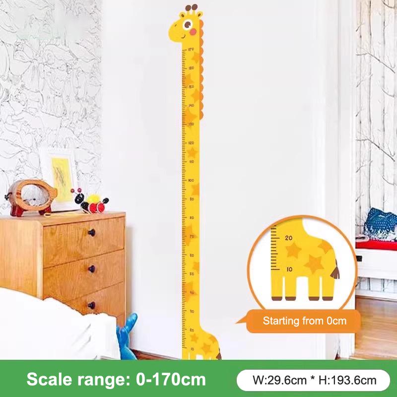 Милый мультяшный стикер высоты единорога динозавра жирафа настенная линейка для измерения высоты наклейки для детской комнаты декор детского сада
