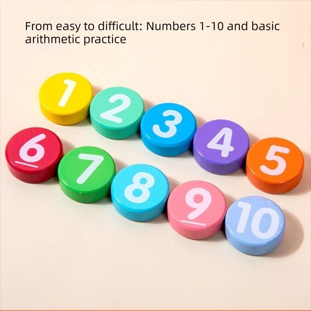 Colorful Digital Operation Card Addition and Subtraction Cognition Cards Brain-Stimulating Toys