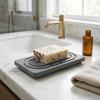 2pcs Natural Soap Dish Quick Drying Hand Soap Holder Clean Diatomaceous Earth Tray Set  Sink