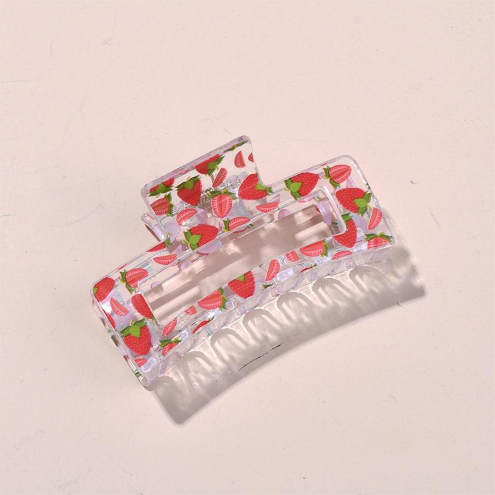 Пластиковый зажим-акула Милый фруктовый зажим для волос Модные заколки для волос Лето