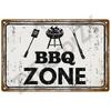 Ретро Жестяная Табличка для Барбекю - Винтажные Настенные Постеры и Металлический Декор - Декоративная Настенная Тарелка для Кухонь, Патио и Пространств в Теме Барбекю