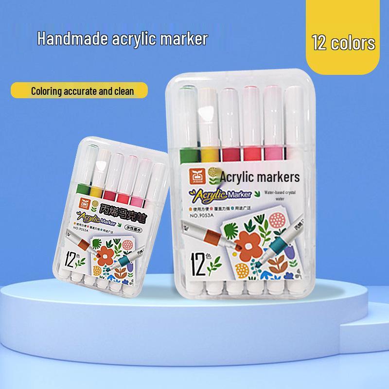 Цветные маркеры на водной основе с мягким наконечником для манги и выделения - Студенческая модель