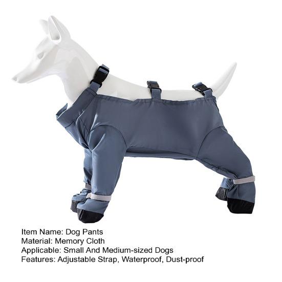Ботинки для собак, леггинсы с регулируемым ремешком, водонепроницаемые, пыленепроницаемые, нескользящие, для защиты лап собак, обувь, зимние штаны, для улицы, маленькие, средние, для собак, с подтяжками