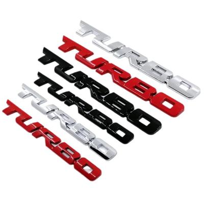 3D Turbo наклейка металлический хромированный цинковый сплав значок эмблема наклейка наклейка на автомобиль наклейка на заднюю/боковую часть автомобиля тюнинг аксессуары