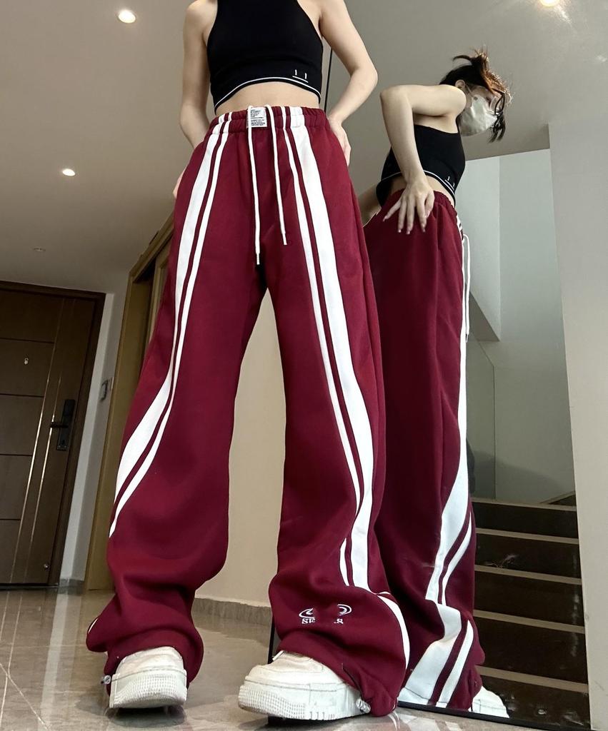 Женские свободные повседневные брюки в корейском стиле 2023 года с широкими штанинами